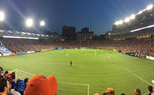 View from the stands during a FC Cincinnati home match. FCC has built the blueprint for entering a saturated market.
