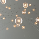 Strands of multiple modern light bulbs signifying diversifying innovation activities