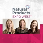 Natural Products Expo West logo with pictures of Sherri Prince, Chris Faldetta and Erin King below it