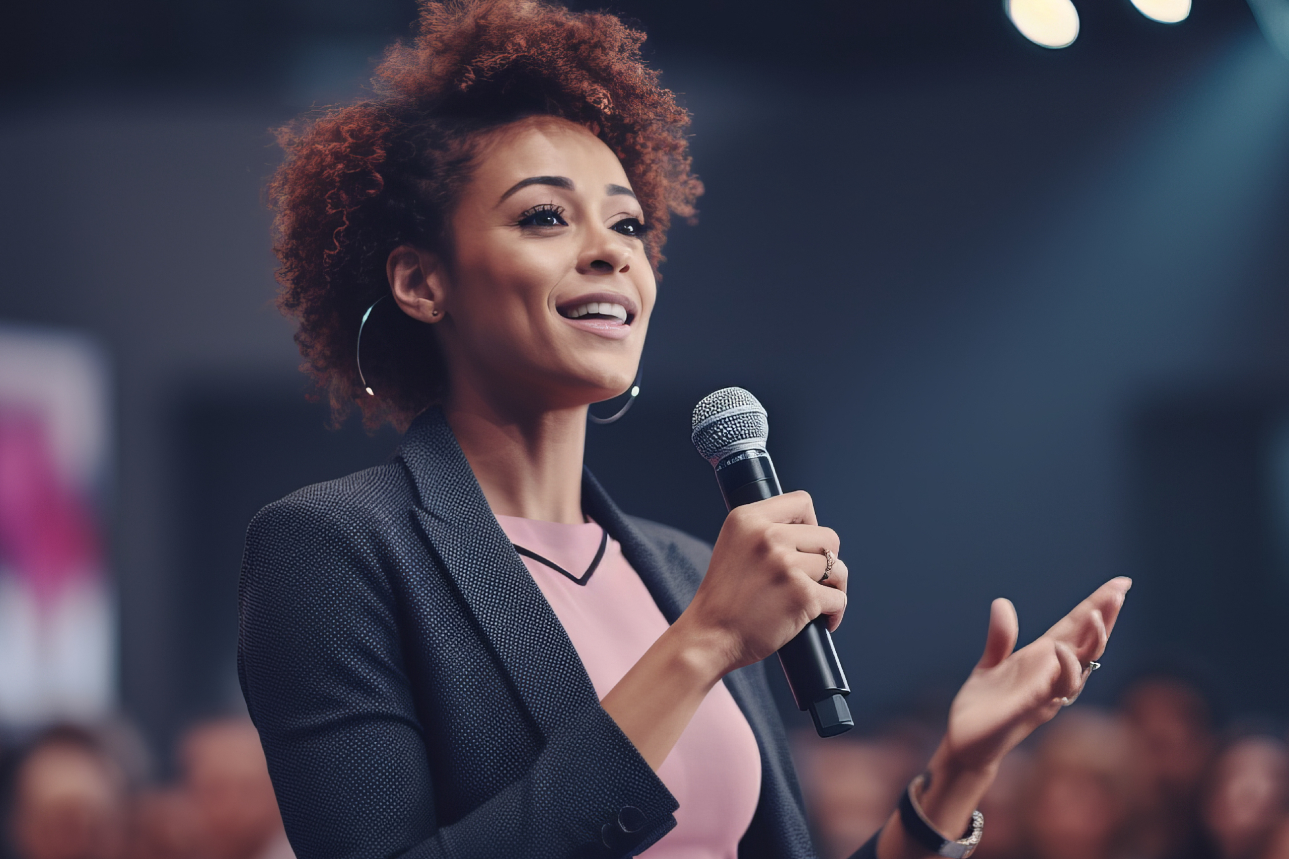 woman speaking at one of the top innovation conferences